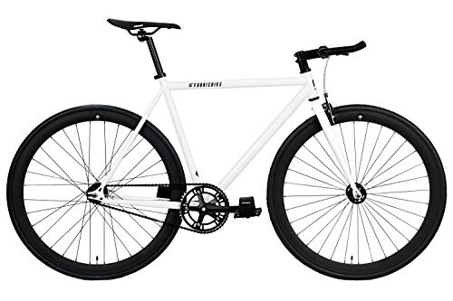 FabricBike Original Bicicleta Fixie, Juventud Unisex, Pro White & Matte Black, M-53cm